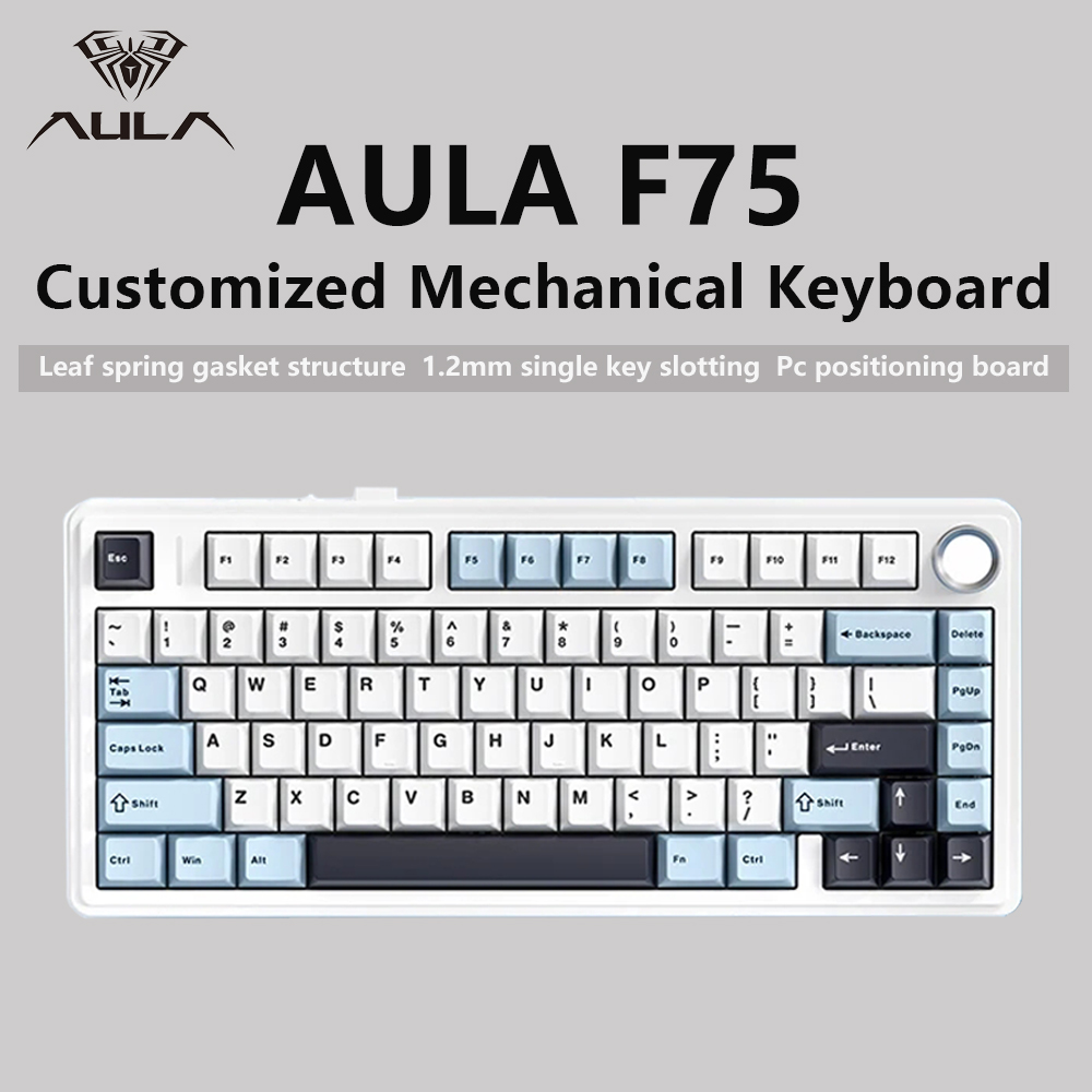 Laptop Accessories Uk - AULA F75 2,4G Беспроводная/Bluetooth/проводная игровая механическая