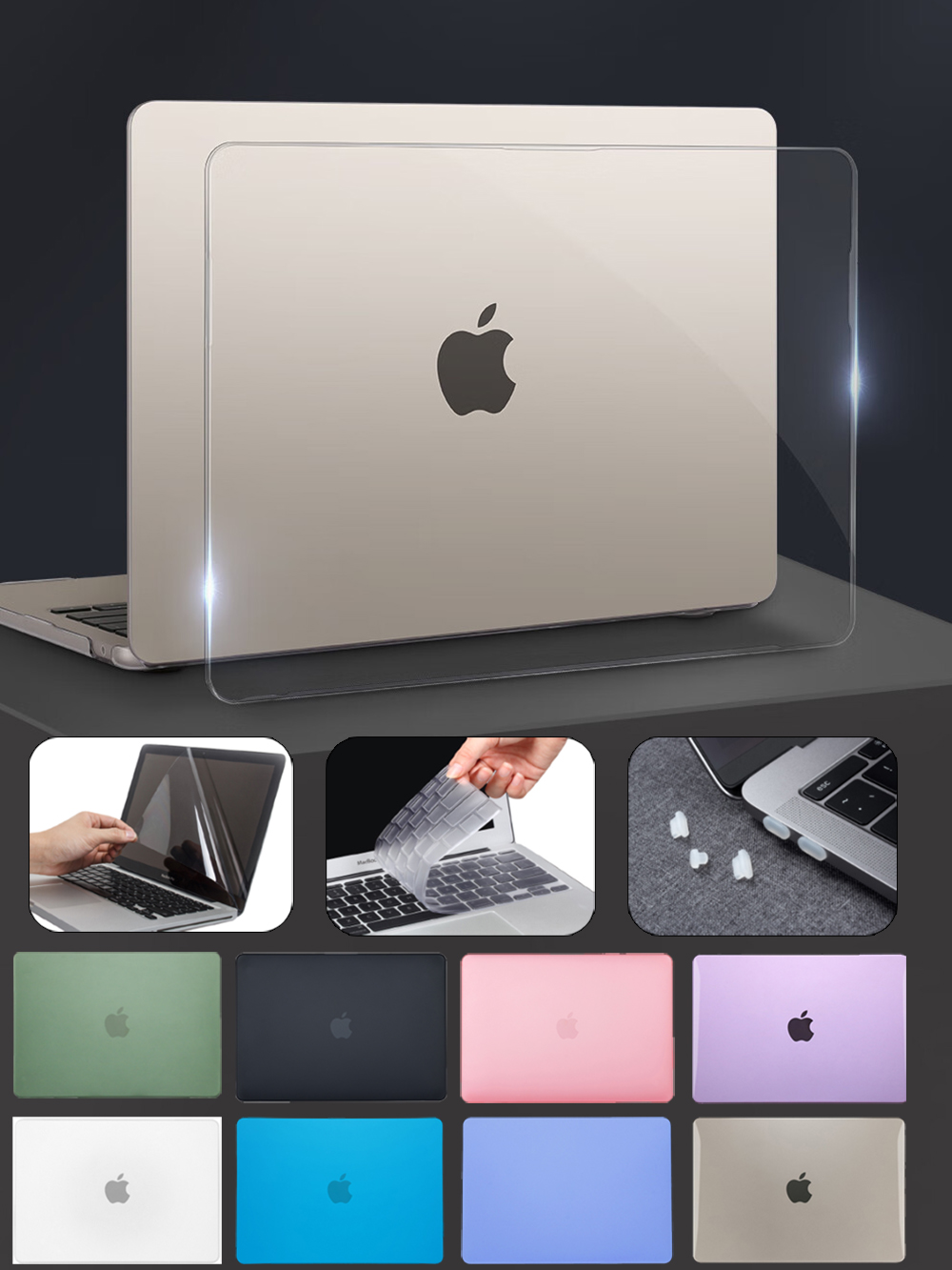 Apple Accessories Laptop - Матовый чехол с кристаллами для MacBook