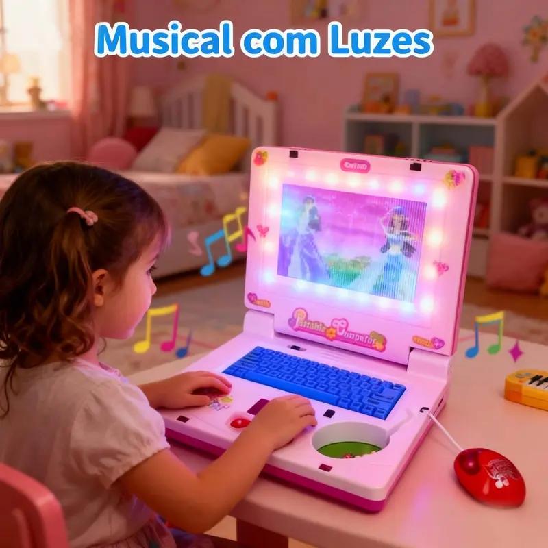 Laptop Accessories Kids - Мини-ноутбук-игрушка: портативный музыкальный развивающий компьютер для