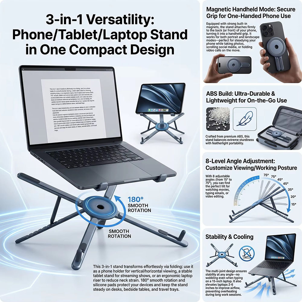 Портативный магнитный держател – обзор и цена Laptop Accessories Holder